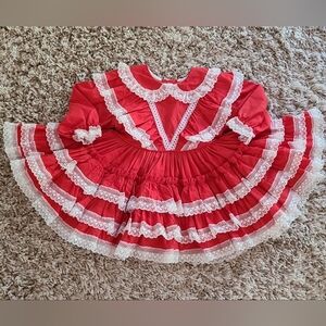 ❤️ ~Vintage~ Kids Avenue 2T Full Circle Party Pageant Dress Lace Beautiful!
